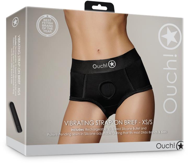 Actual product image Ouch! Vibrating Strap-on Brief - XS/S
