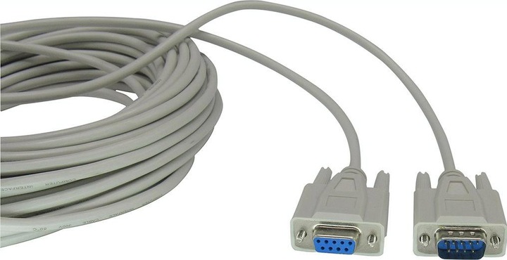 Produktbild RND Electronics Serielles Kabel D-SUB 9-Pin Stecker - D-SUB 9-Pin Buchse 15m Grau (15 m)
