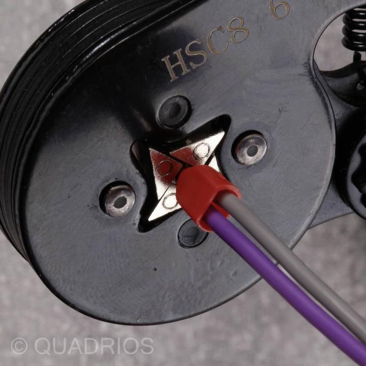 Produktbild Quadrios 22C440 Zwillings-Aderendhülse 10 mm² Teilisoliert Rot 1 Set