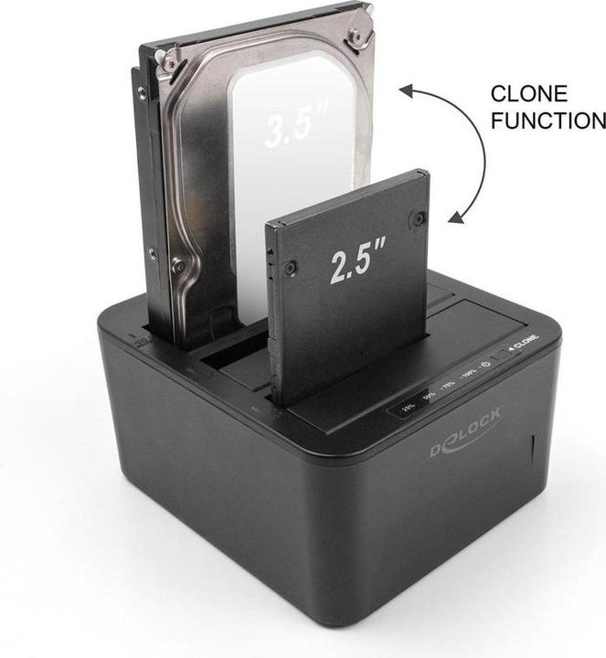 Produktbild Delock USB Dockingstation für 3 x SATA HDD / SSD mit 1:2 Klon Funktion