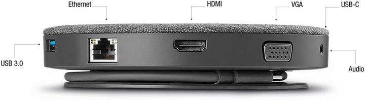 Produktbild Aiino 11-in-1 Multi-Port-Adapter mit QI Wireless Charging, USB 3.0, VGA, HDMI 4K, Ethernet, SD-Reader (USB-C, 11 Ports)