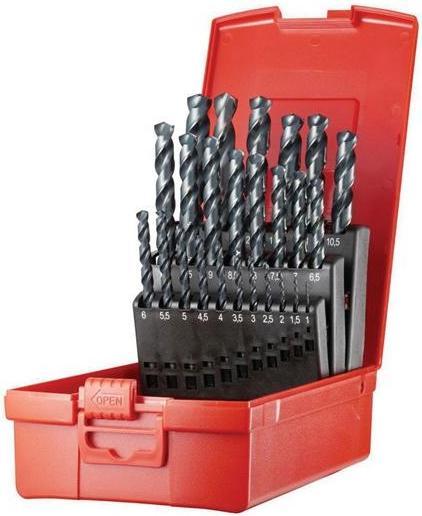 Produktbild Dormer Spiralbohrersatz A188 DIN 338 Typ W Nenn-Ø 1-13x0,5 mm HSS 25 teilig Kunststoffkassette (1-13mm)