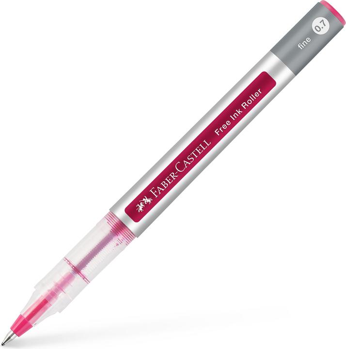 Produktbild Faber-Castell Free Ink Tintenroller grau 0,7 mm, Schreibfarbe: rot, 1 St. (1x)