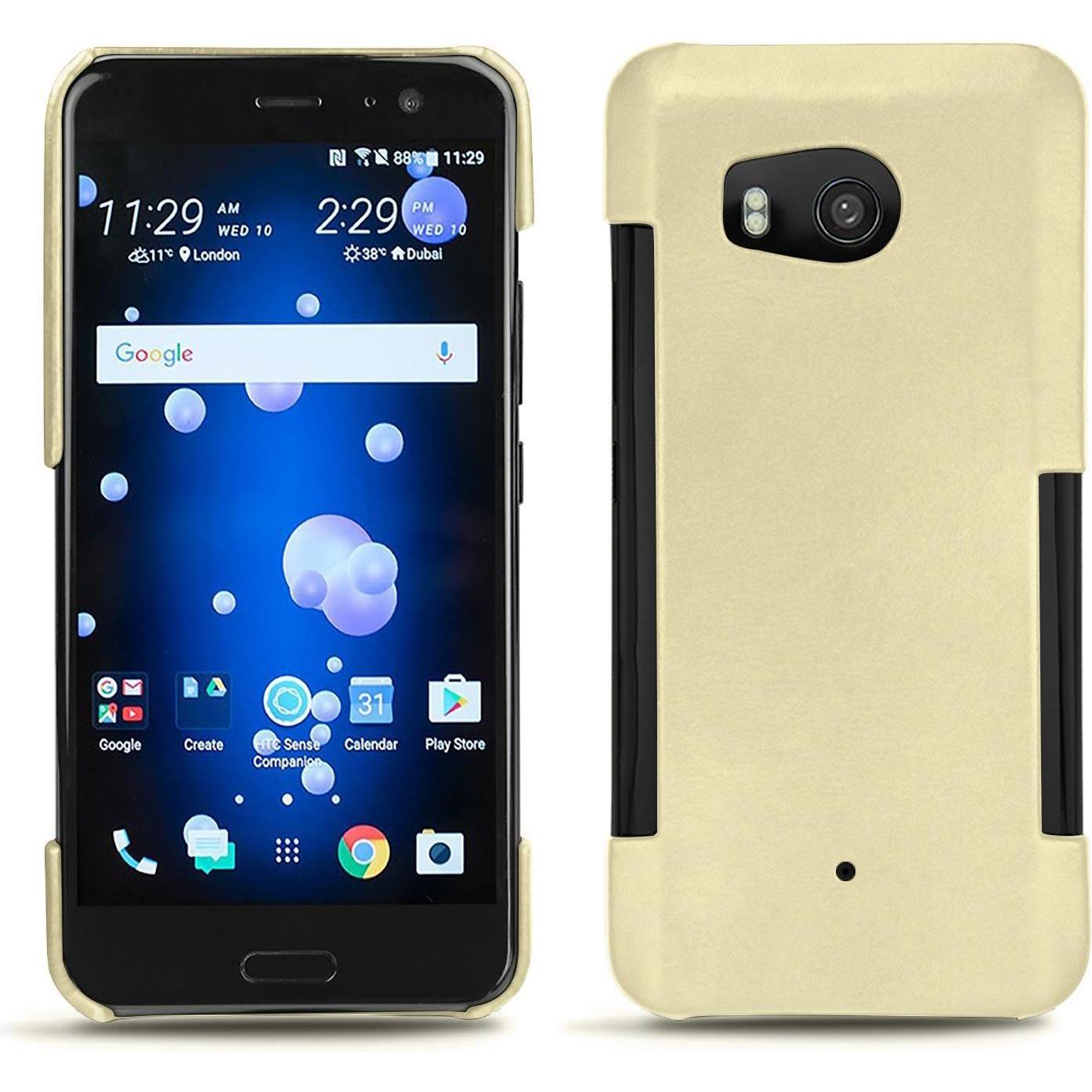 Thumbnail - Noreve Lederschutzhülle (HTC U11), Smartphone Hülle, Beige