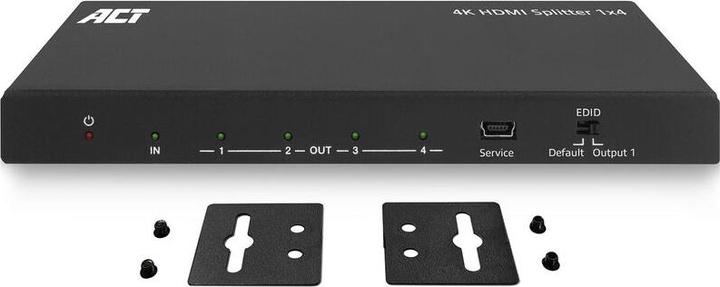 Actual product image ACT 4K HDMI splitter, 1 in 4 out, EDID support