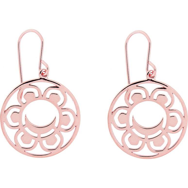 Viva Diva, Ohrringe, Sakral-Chakra Ohrhänger rosévergoldet, (925 Sterling Silber)