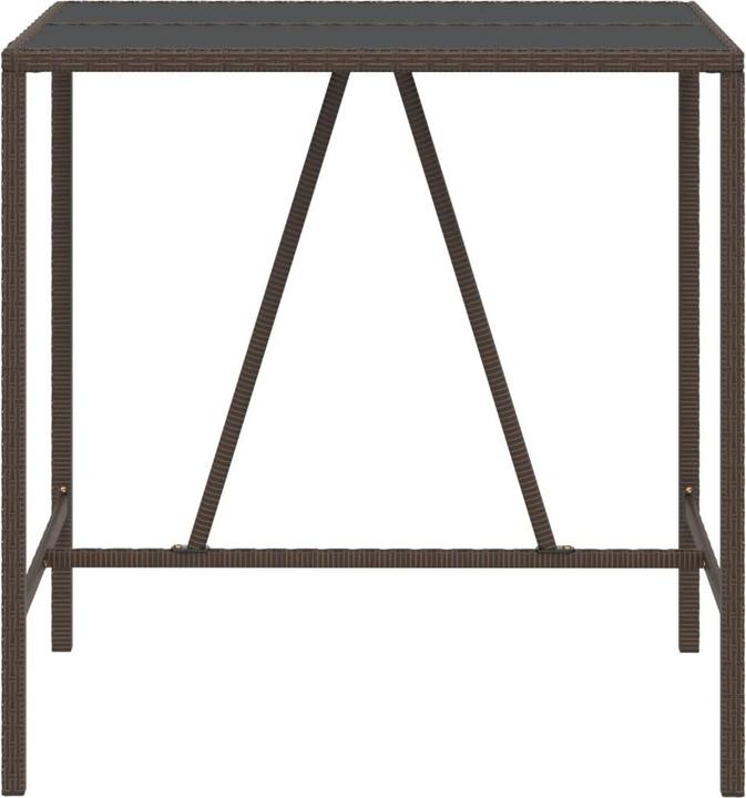 Produktbild vidaXL Bartisch mit Glasplatte (110 x 70 x 110 cm)