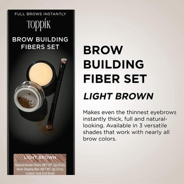 Actual product image Toppik Brow Building Fibers Set (Light Brown)