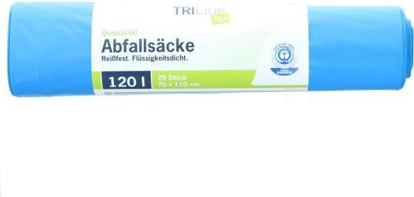 Produktbild Triline Schwerlastsäcke Öko 120,0 l blau 40,0 µm, 25 St. (25 x, 120 l)