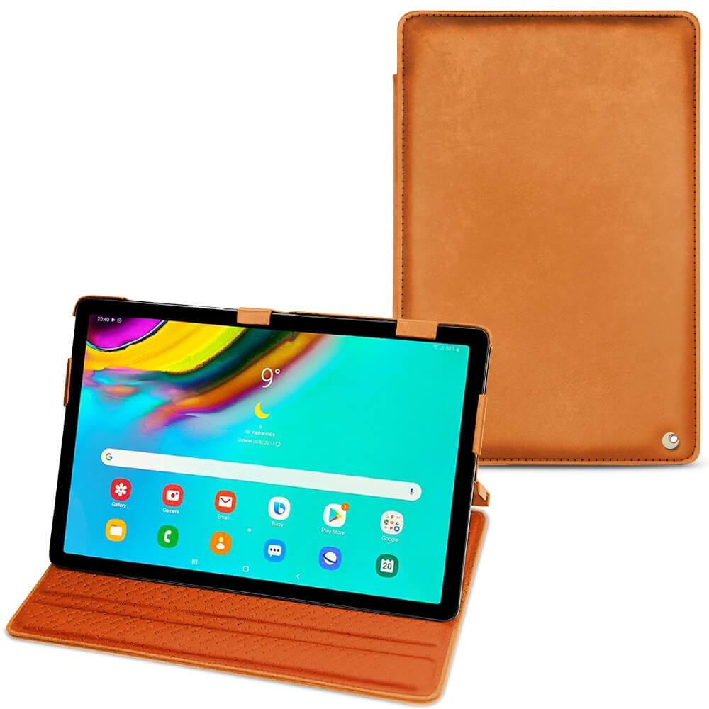 Noreve Lederschutzhülle horizontal (Galaxy Tab S5e), Tablet Hülle, Orange