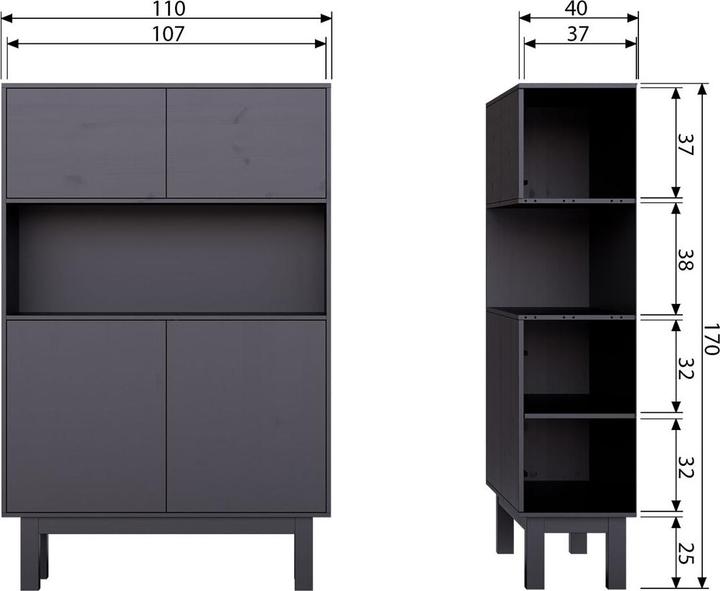 Produktbild Woood Finca (110 x 40 x 170 cm)