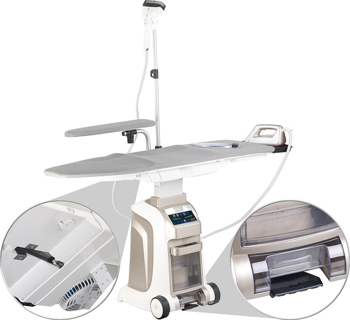 Image du produit Sichler Table à repasser active avec centrale vapeur et brosse vapeur (2200 W, 120 g/min)