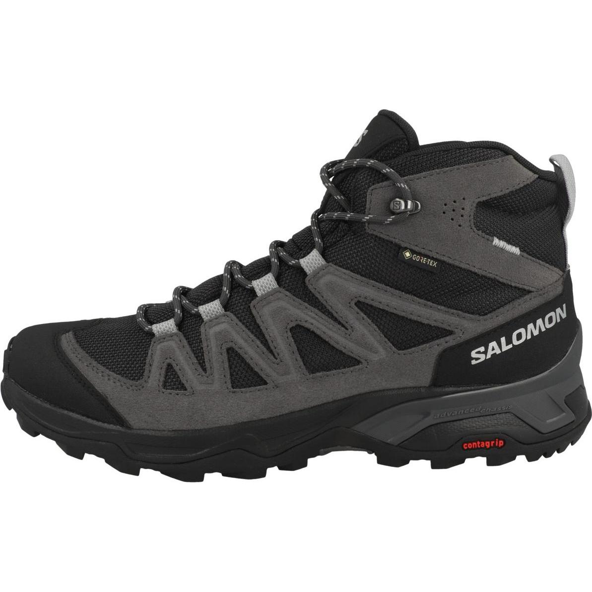 Salomon, Herren, Wanderschuhe, X Ward Leather Mid GTX - 60959 (44), Grau