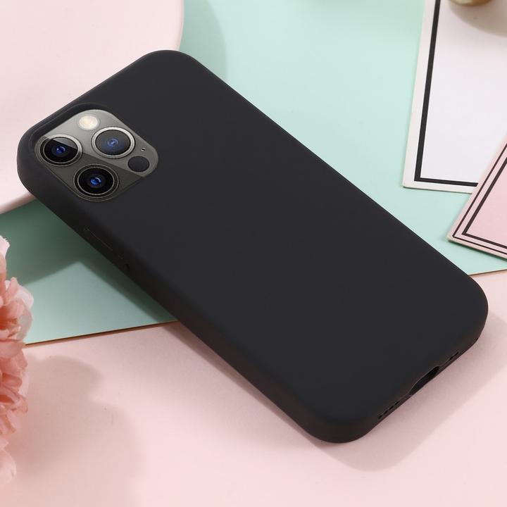 Produktbild Apfelkiste iPhone 15 Pro MagSafe Silikon Case Hülle, Schwarz (Apple iPhone 15 Pro)