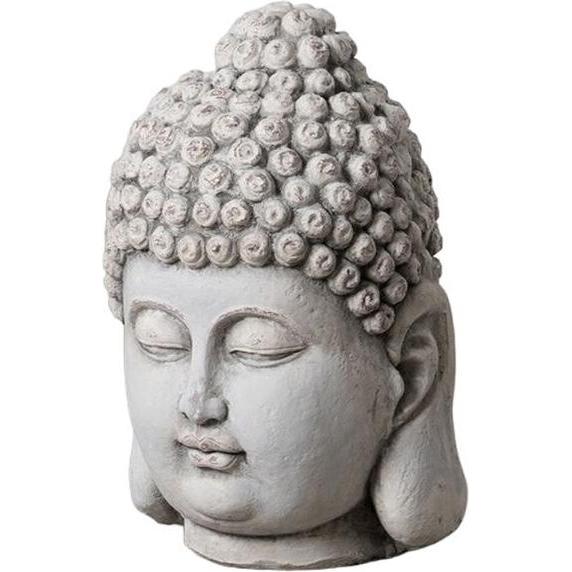 Thumbnail - Natec, Deko Objekt, Skulptur Grau Lehm Faser 26,5 x 26,5 x 41 cm Buddha