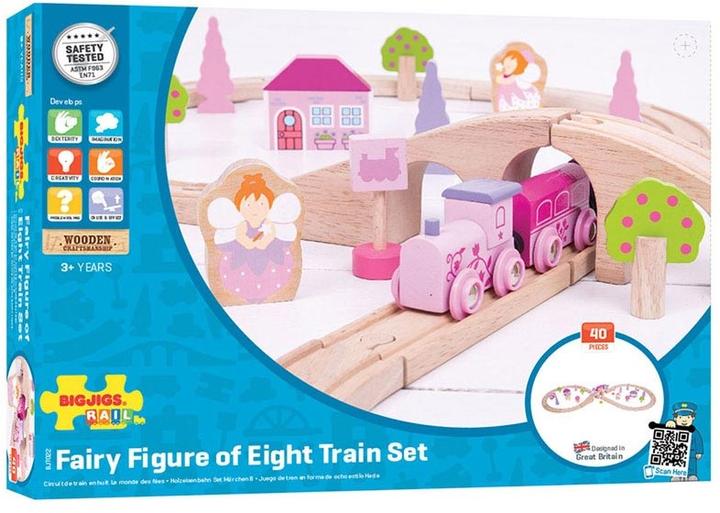 Actual product image Bigjigs Wooden train set - Pink