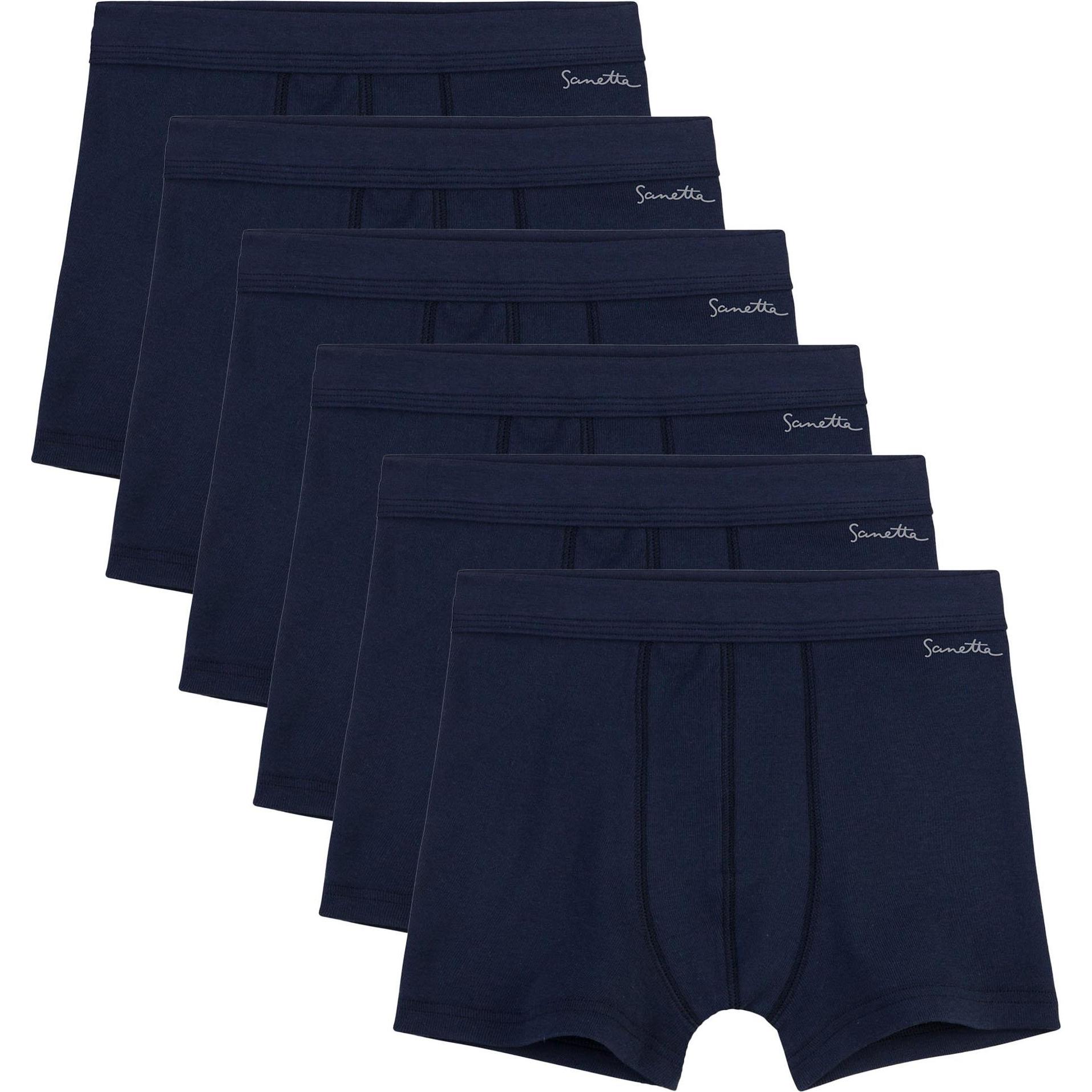 Sanetta, Jungen, Unterhosen, Boxershort Casual Bequem sitzend, Blau, (152, 6er Pack)