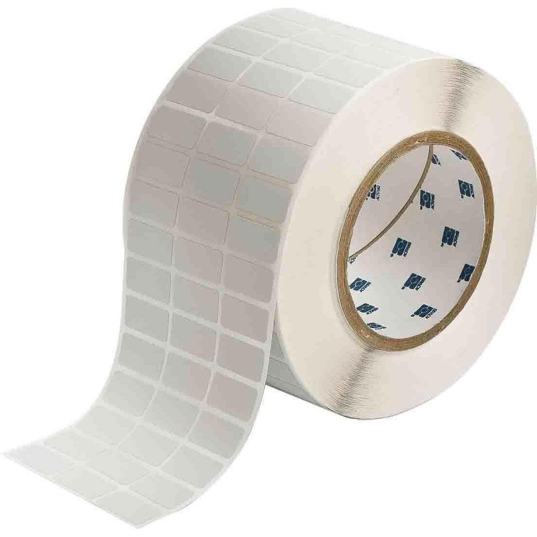 Brady, Etiketten, THT-5-438-10, metallisierter Polyester, fälschungssicher, Silber, matt, 25.40 x 12.70 mm, pe
