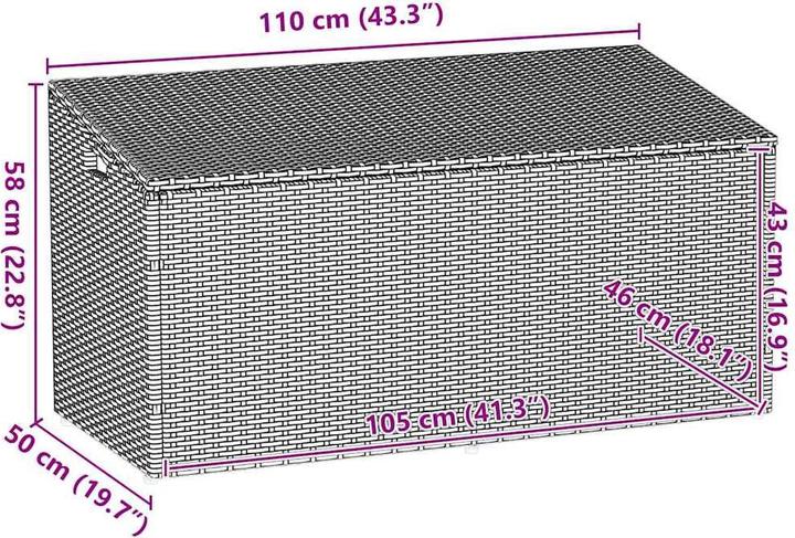 Produktbild vidaXL Garten-Aufbewahrungsbox