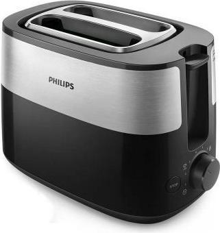 Actual product image Philips Daily Collection HD2517/90 toaster 2 slice(s) Black, Silver