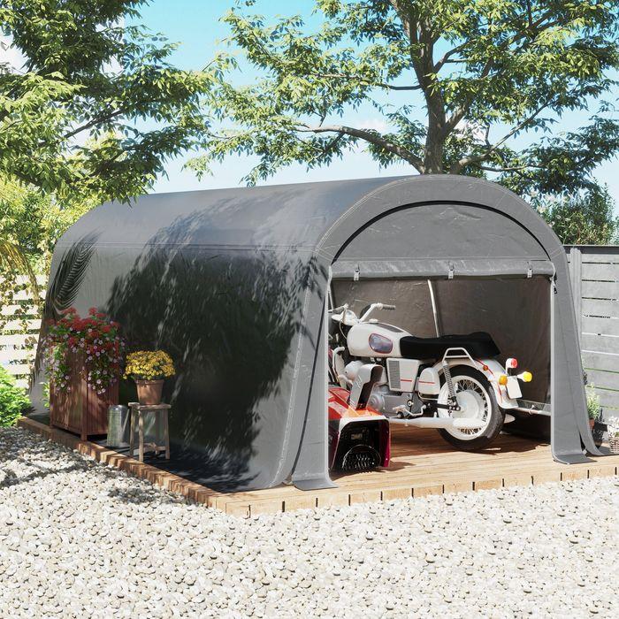 Immagine prodotto Swisshandel24 Aufbewahrungszelt für Fahrräder, wasserdicht, 300x600x230 cm, Dunkelgrau