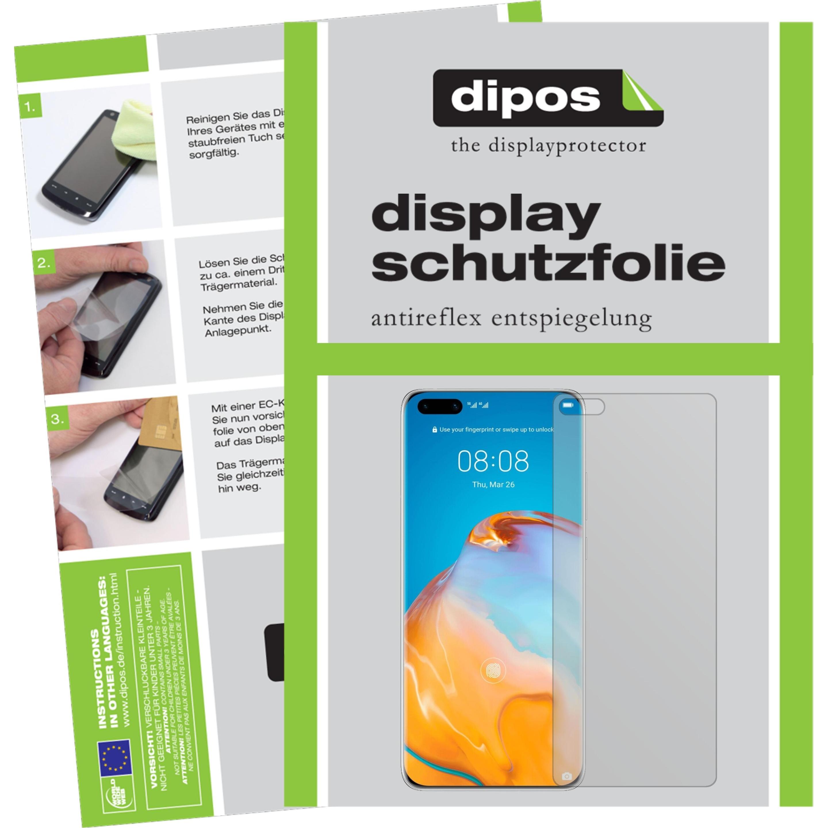 Dipos Displayschutzfolie Antireflex (2 Stück, Huawei P40 Pro+), Smartphone Schutzfolie, Transparent