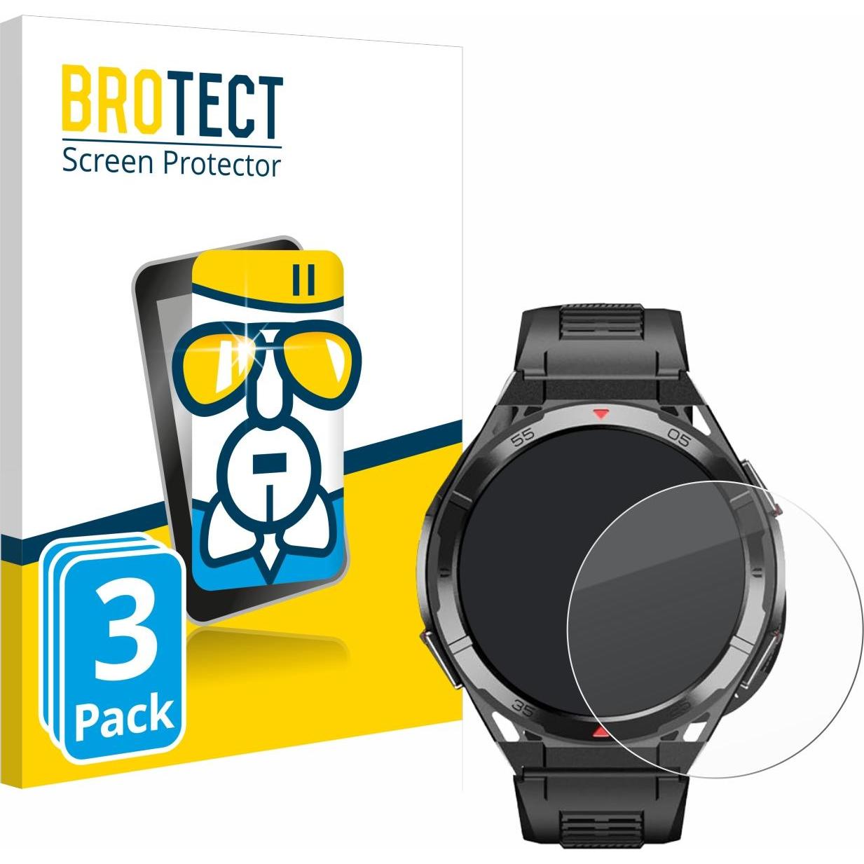BROTECT Schutzglas Schutzfolie Displayschutz Display Schutz Glas Folie klar, Smartwatch Schutzfolie, Transparent