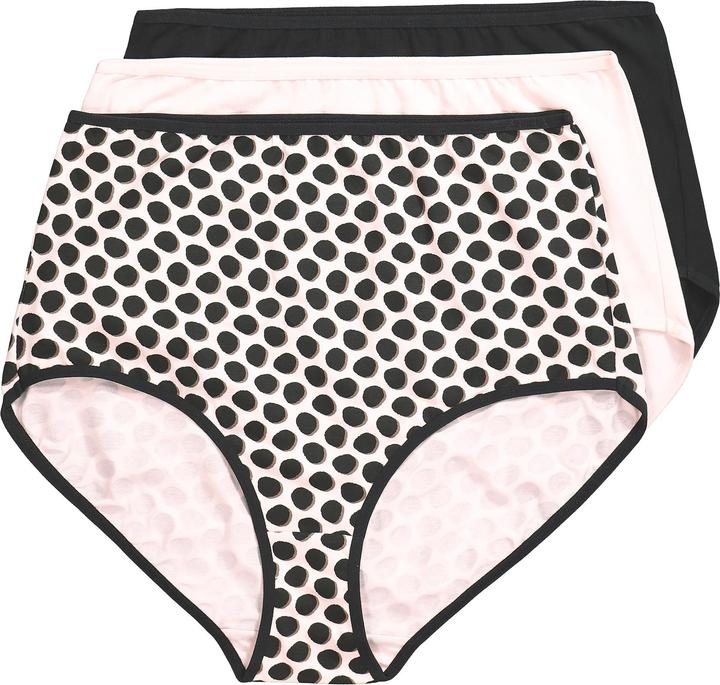 Produktbild Ulla Popken Maxislips, 3er-Pack, Punkte/ einfarbig (68, 3er Pack)