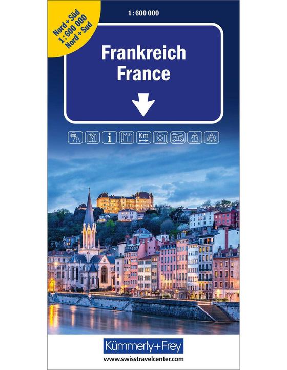 Kümmerly+Frey Strassenkarte Frankreich Nord+Süd 1:600.000