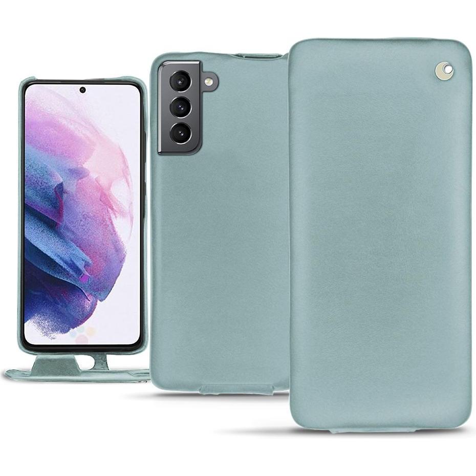 Thumbnail - Noreve Lederschutzhülle vertikal (Samsung Galaxy S21), Smartphone Hülle, Blau