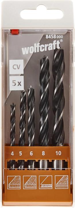 Actual product image wolfcraft wolfcraft 1 Holzspiralbohrer-Set CV 5-tlg. ø4-10mm (4, 5, 6, 8, 10 mm)
