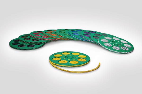 Actual product image HellermannTyton Slide on cable marker.