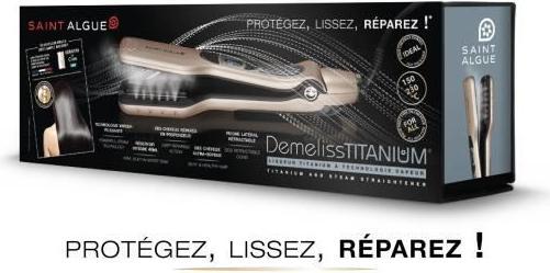 Immagine prodotto Saint Algue Demeliss Titanium, Cepillo Humeante de Titanio Liso (Piastra per capelli)