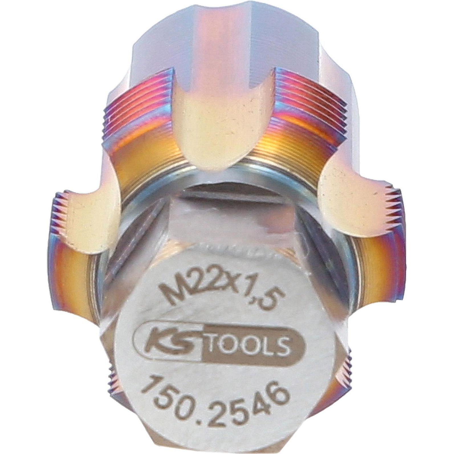 KS Tools, Gewindeschneider + Gewindebohrer, Gewindeschneider mit Führungsbolzen für Partikelfiltersensoren, M22x1,5