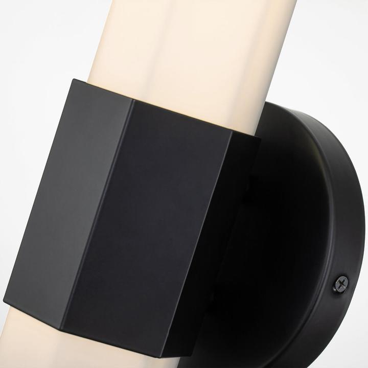 Produktbild Elstead Lighting Facet LED Wandleuchte Mattes Schwarz Opal geätzt IP44 (1080 lm, IP44)