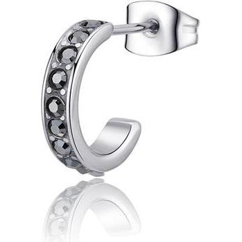 Sagapo, Ohrringe, S'Agapo Single Hoop Earring With Crystals Snap Snp36