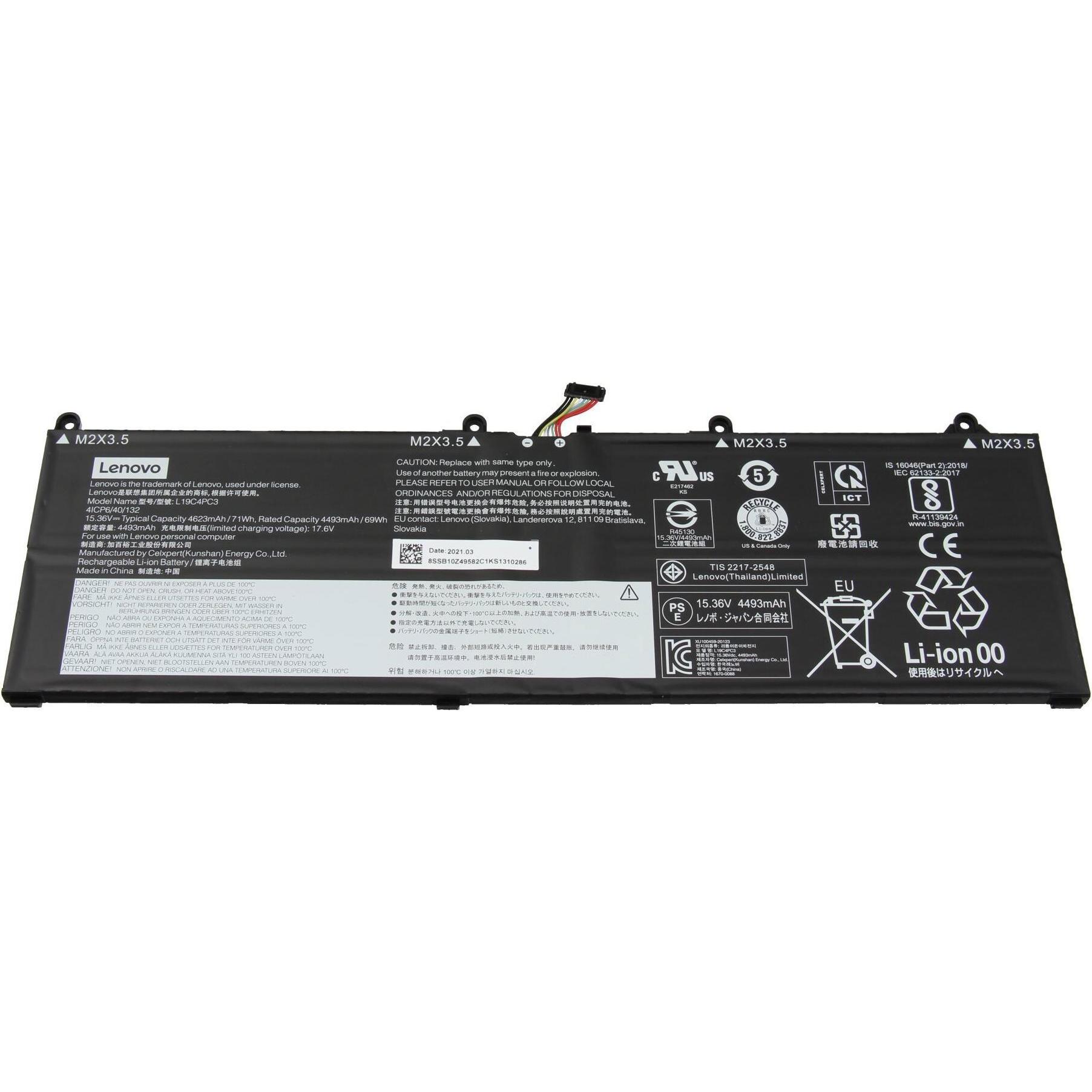 Lenovo L19M4PC3 (4 Zellen, 4623 mAh), Notebook Akku