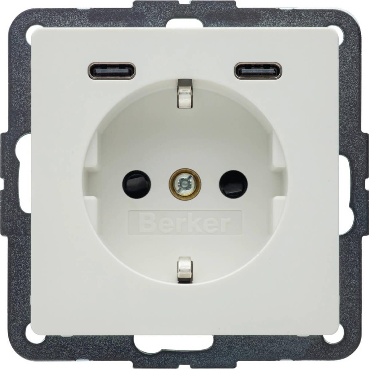 Berker, Presa di corrente, Steckdose SCHUKO/USB CC 20W PD Q.x