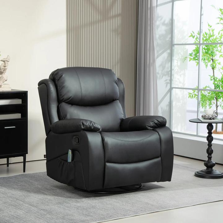 Actual product image Swisshandel24 Relax armchair massage function electric reclining function heating function swivelling spring