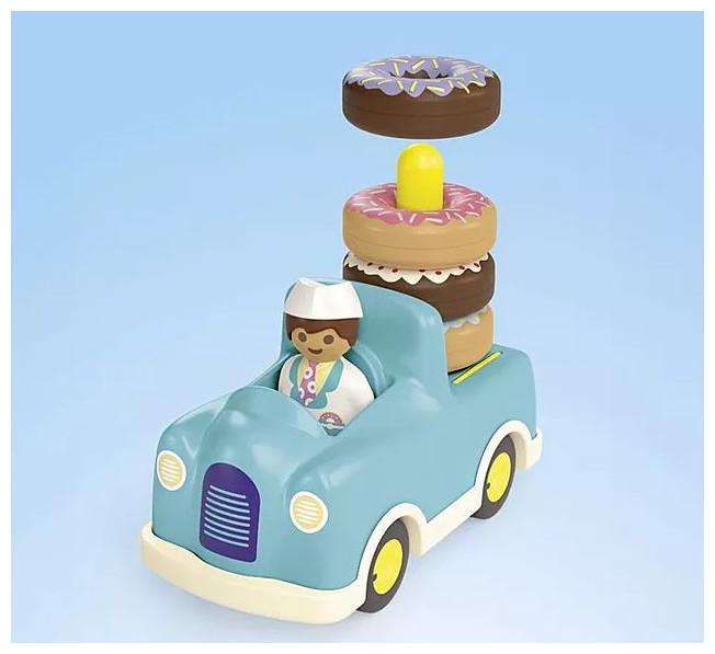 Produktbild Playmobil Verrückter Donut Truck mit Stapel- und Sortierfunktion (71702, Playmobil Junior)