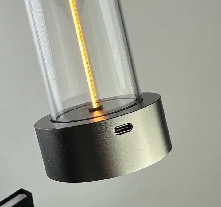 Produktbild Heitronic LED-Tischleuchte Magic, 90lm, 3000K, dimmbar, kabellos, USB-C, anthrazit, 3,7V