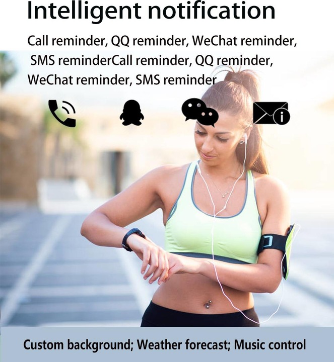 Image du produit PhoneLook Active Fitness Tracker M7 Bracelet sportif intelligent Montre connectée Bluetooth