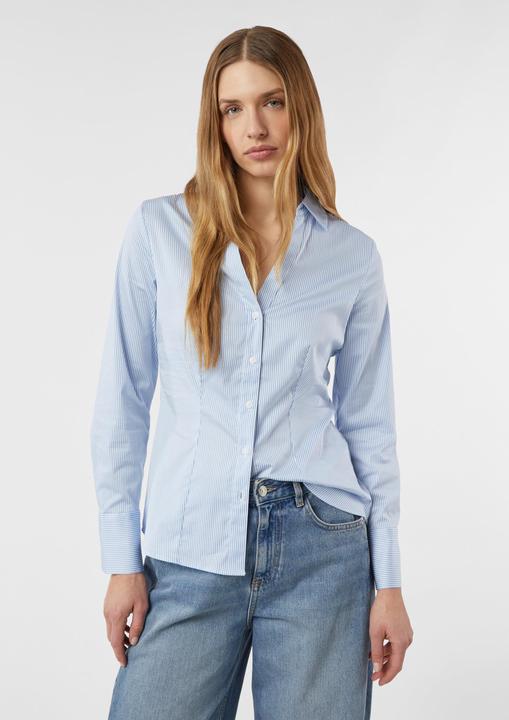 Immagine prodotto Comma Bluse Feminine Baumwollbluse mit Kragen und V-Ausschnitt (46)