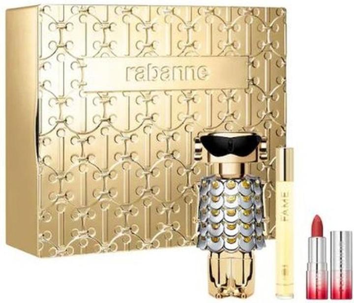 Paco Rabanne Fame Gift Set 80ml EDP + Matte Lipstick 1g + EDP Travel Spray 10ml (Parfum Set)
