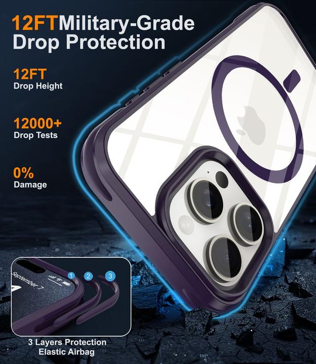 Actual product image Cadorabo Cover for Apple iPhone 15 PRO MAX MagSafe compatible case (Apple iPhone 15 Pro Max)