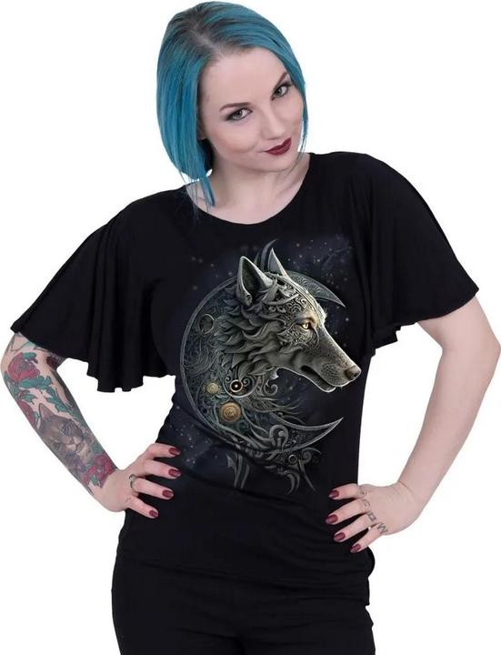 Actual product image Spiral Womens/Ladies Celtic Wolf Batwing Top (XL)