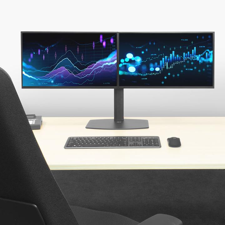 Produktbild ACT Monitor Desk Stand, 2 screens up to 27ö, with gas spring (Tisch, 27")