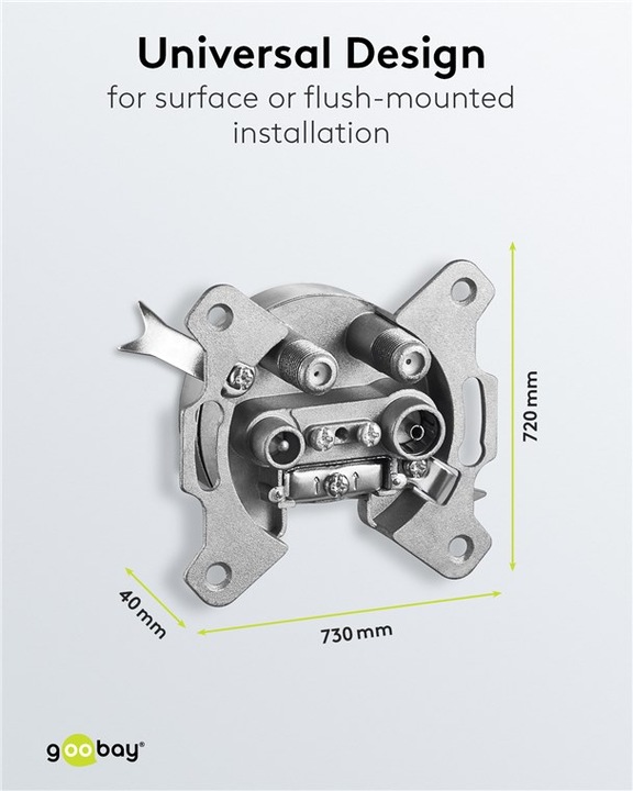 Actual product image Goobay 4-hole antenna stub/end box (Plug socket)