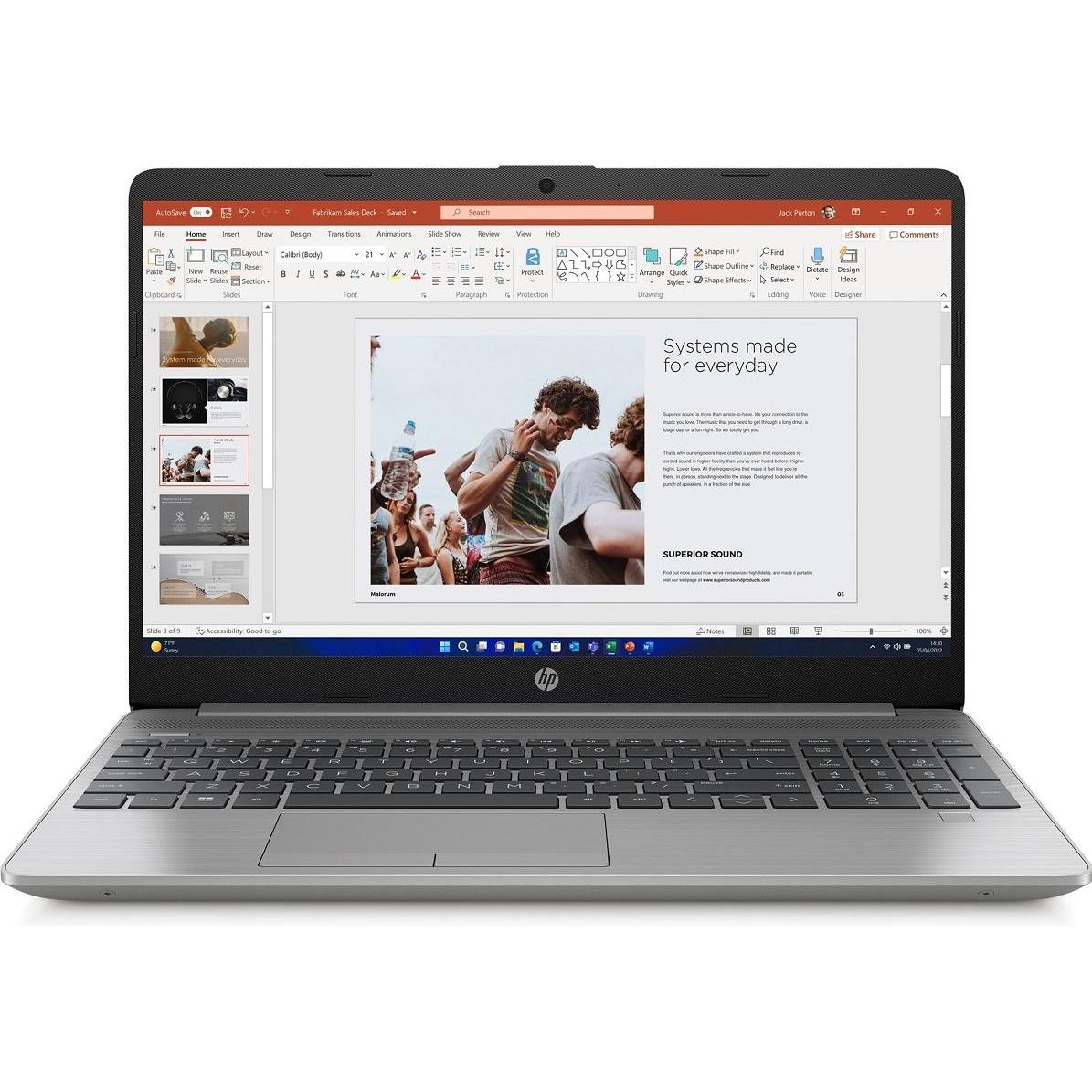 HP 250 G9 (15.60", Intel Core i5-1235U, 16 GB, 512 GB, DE), Notebook, Silber