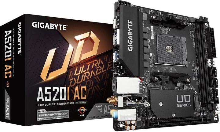 Actual product image Gigabyte MB A520I (AM4, AMD A520, Mini-ITX)